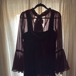 Velvet and sheer free people mini.